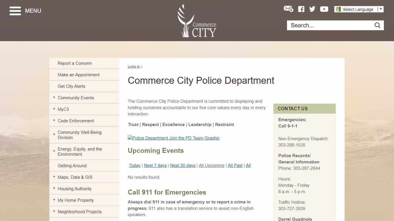 Commerce City Police Department | City of Commerce City, CO