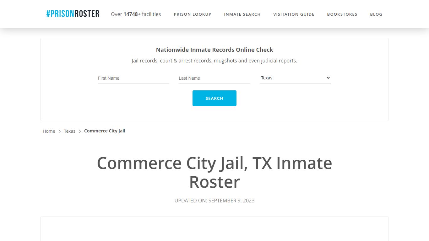 Commerce City Jail, TX Inmate Roster - Prisonroster